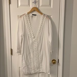 White Swimsuit Cover-up